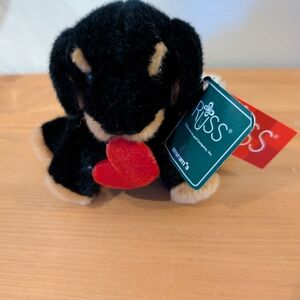 Rare RUSS BERRIE Luv Pets BISCUIT DOG Puppy Plush Chamois Rottweiler HTF 5 Inch